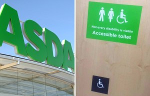 Asda applauded by UK charity for displaying a new disabled sign that shows ‘not every disability is visible’