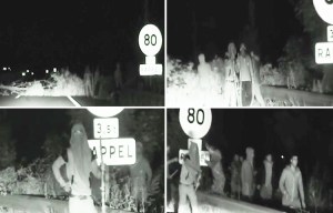 Shocking video shows armed Calais people smugglers blocking roads to force UK-bound drivers to take on migrants