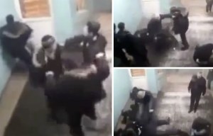 CCTV shows moment no-nonsense pensioner beats up knife gang who ambushed young victim