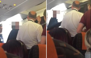 Moment drunk passenger is confronted by easyJet captain after jet makes emergency landing