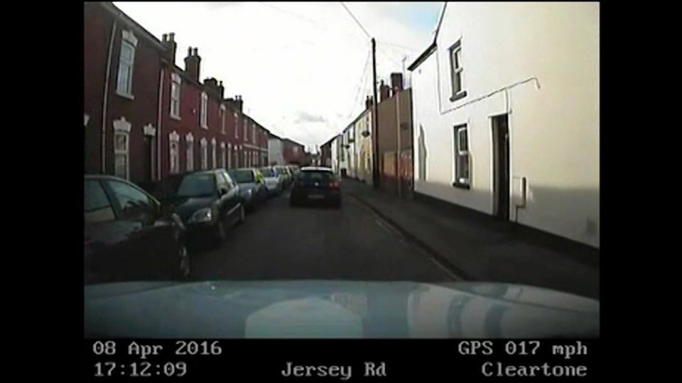 Police chase with baby in car