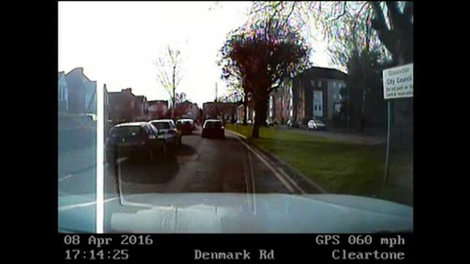 Police chase with baby in car