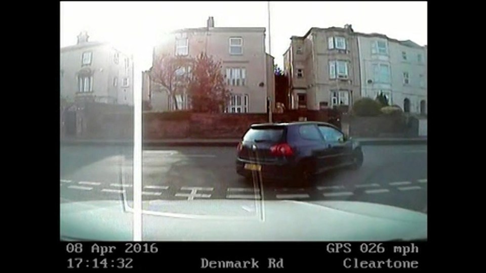 Police chase with baby in car