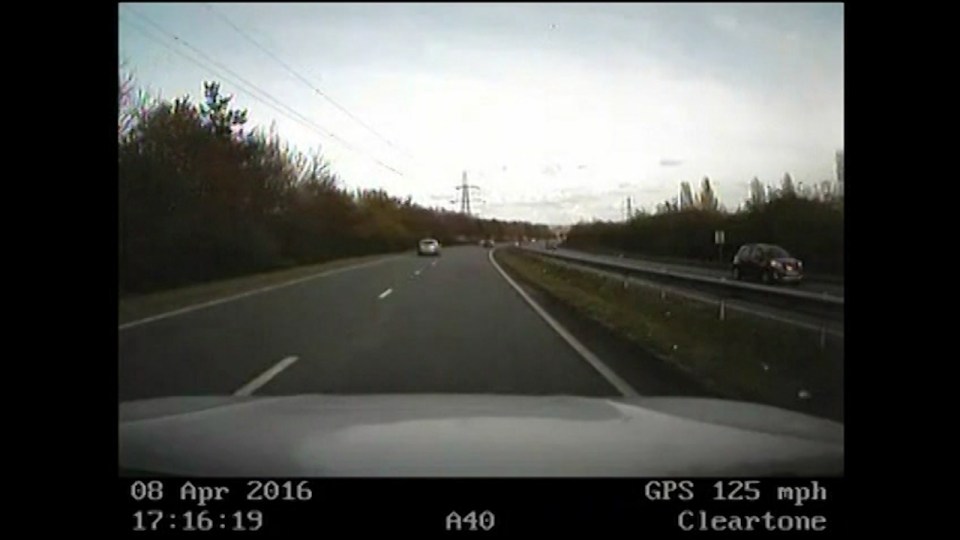 Police chase with baby in car