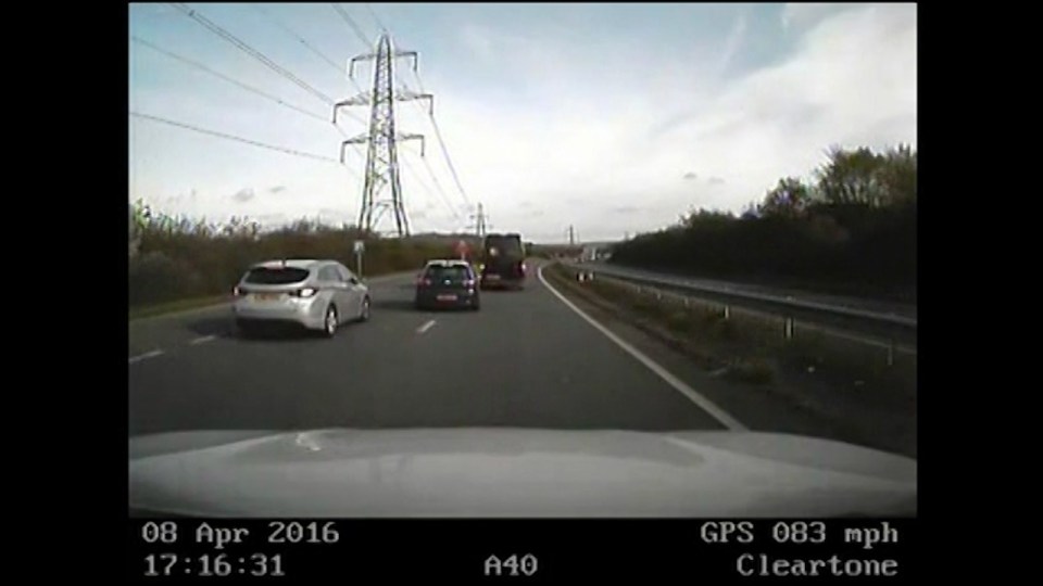 Police chase with baby in car
