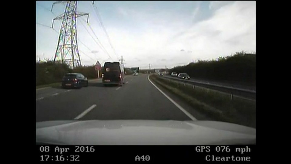 Police chase with baby in car