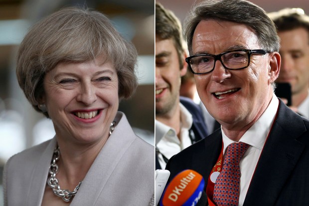 Theresa May Peter Mandelson
