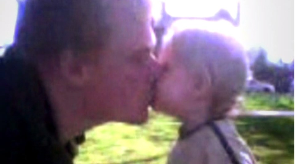 Steven Barker and Baby P in a home movie, before his tragic death