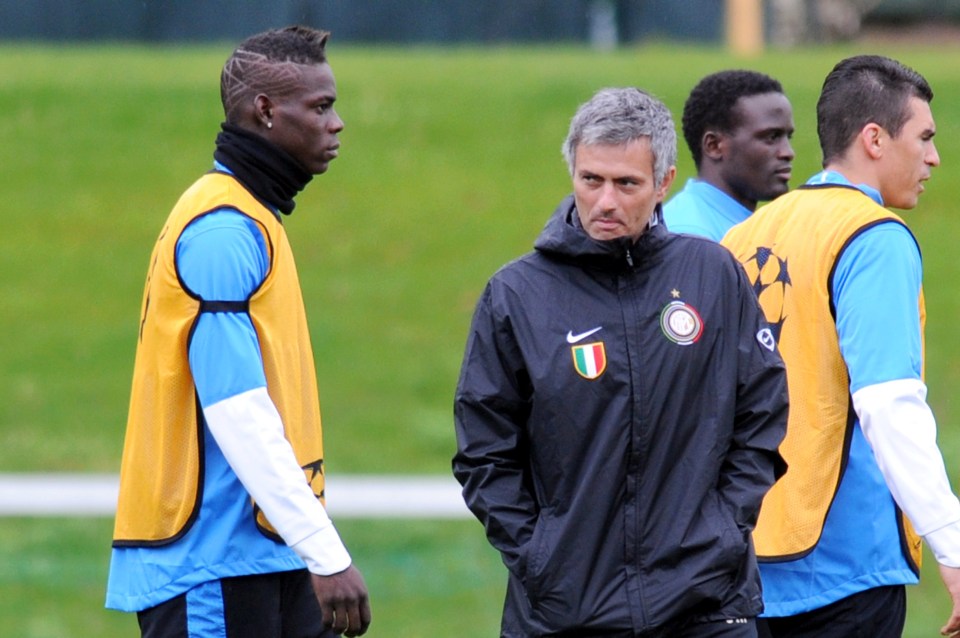 Mourinho and Balotelli during their time at Inter together