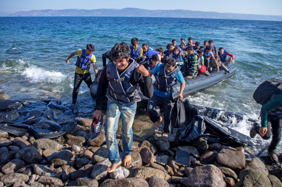 Lesbos refugee crisis.