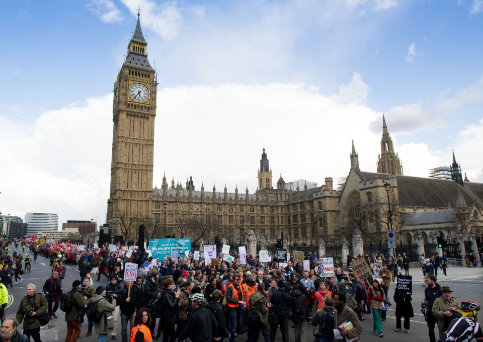 Junior doctors took their protest to Westminster