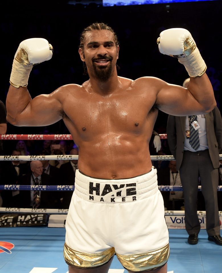 Fighting fit ... Haye in the ring
