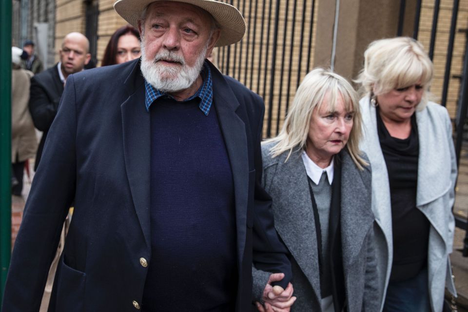 Reeva Steenkamp father Barry (L) and mot