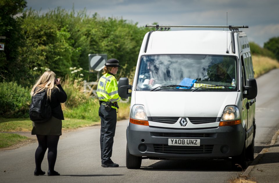 Cops have carried out searches in the area to try and track down the thugs responsible