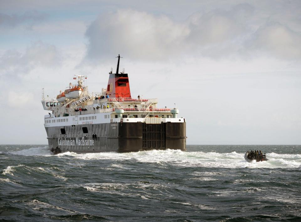 Caledonian Macbrayne - an SBS training exercise is carried out using the ferry. 