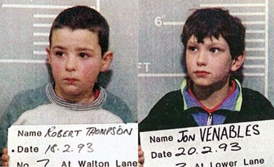 Robert Thompson and Jon Venables were both jailed for the crime but have since been released and given new identities 