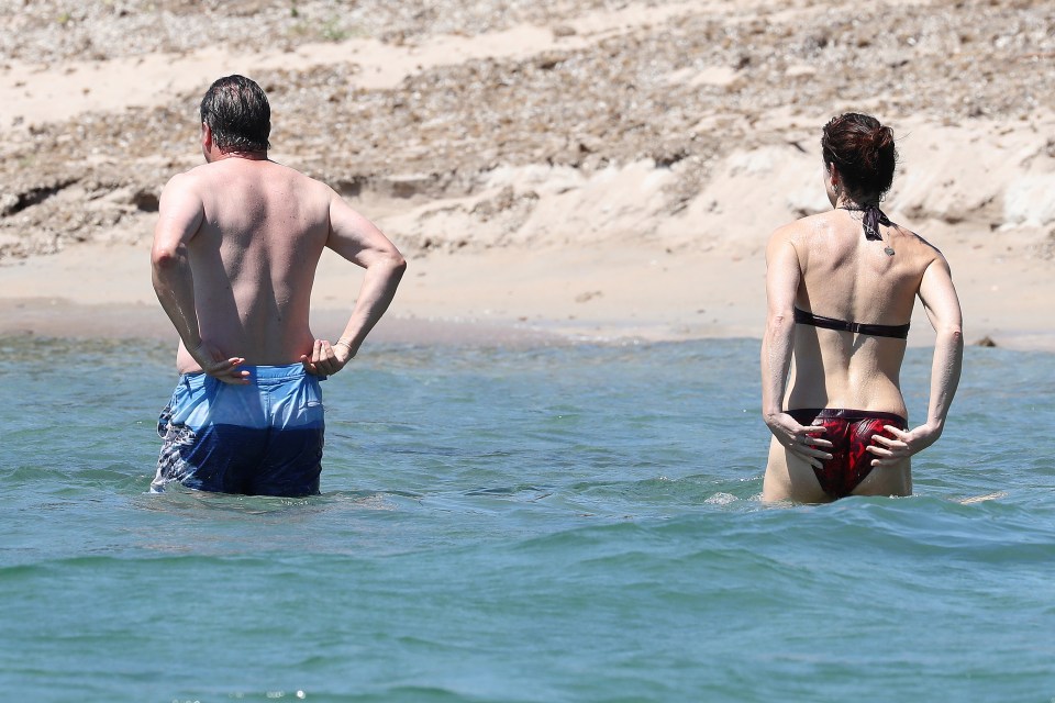 Bottom line . . . wife Samantha looks in better shape than ex-PM
