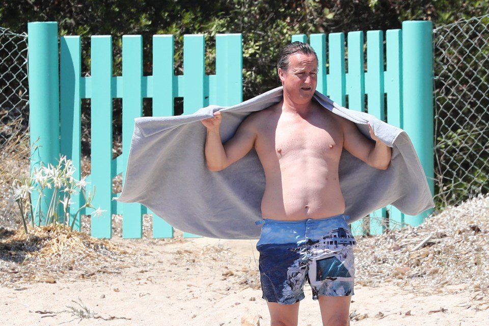Cameron's latest trip follows his exotic trip in Corsica earlier this month
