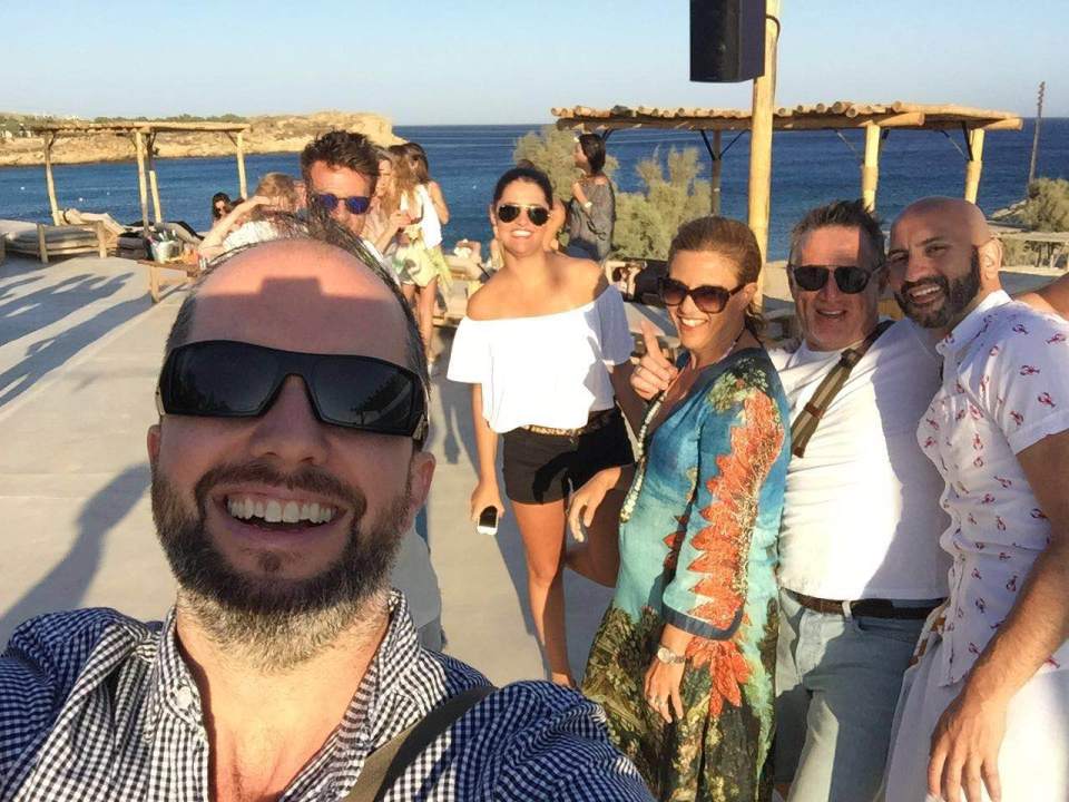 Tristan and Vestal pictured enjoying their holiday before the dangerous attack on the second night