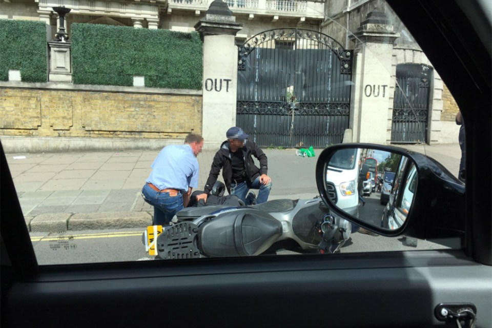 One officer was injured in the operation which involved a gang on mopeds