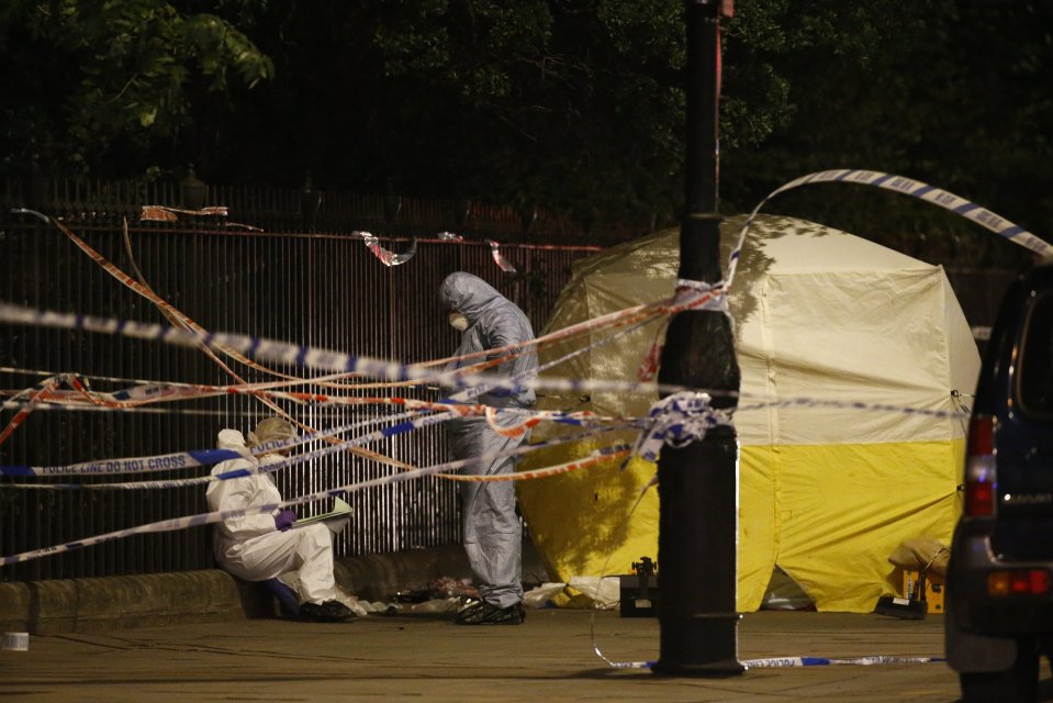 Witnesses have said they saw the woman lying in a pool of blood while others tried to help her