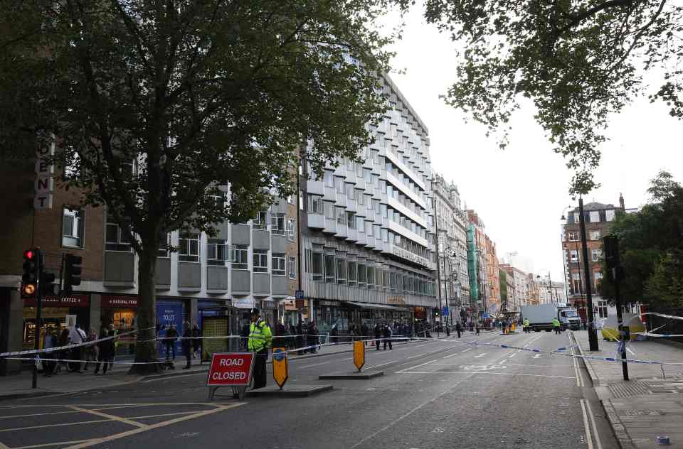 Armed police remain in the area as their presence is increased by the Met across London