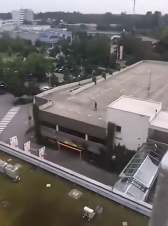 Pic shows: Pictures of the suspect in the car park; The man who challenged the Munich shooter after he killed nine people could be charged by a prosecutor for insulting the killer. Thomas Salbey, 57, saw the shooting happening from his balcony in the Bavarian capital of Munich in Germany. His profanity-laced confrontation with the shooter, who was standing down his flat on a parking deck, went viral on the internet. Besides throwing insults at 18-year-old gunman Ali Sonboly, who had lured local teenagers to a McDonalds restaurant to kill them, Salbey also hurled a beer bottle at the attacker in a desperate attempt to stop him. "All I had was a beer bottle to throw at him, but if I would have a gun I would have shot him in the head," the Munich resident said. But in a weird twist of German justice, it is now Salbey who is facing charges and not the killer Ali Sonboly who died from a self-inflicted gunshot wound to the head. Spokesperson Florian Weinzierl from the State Prosecutors office of Munich confirmed that charges for insult have been pressed against Salbey. It has not yet been established what will be included in the charges. As the confrontation between Salbey and the Munich shooter took place after he killed nine persons, the exchange did not have any influence on the actions of Ali Sonboly, said Weinzierl. The charges should thus be regarded as "an insult to the detriment of the Dead." Acccording to Weizierl, a court review would therefore be completed very soon.
