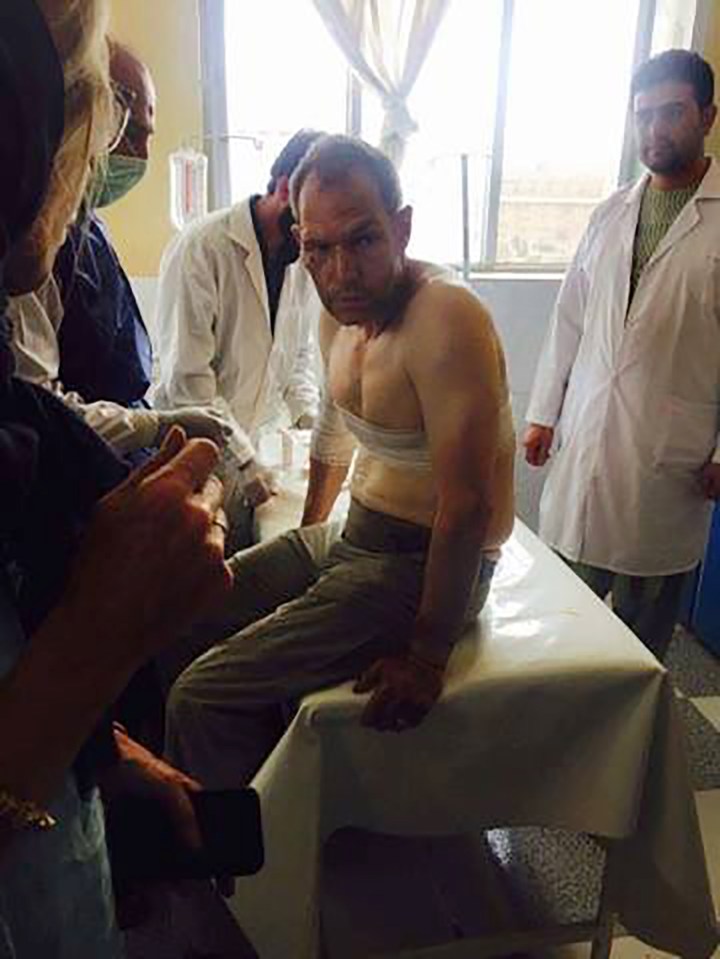 A foreign tourist, wounded during a Tali