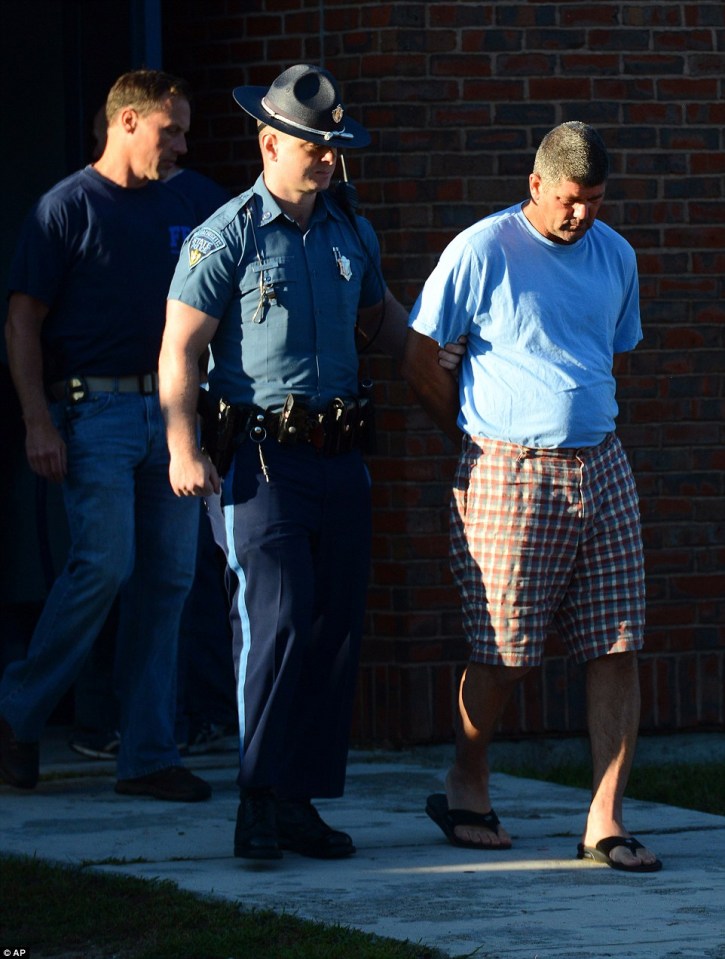 Busted! Giovanni 'Johnny Cal' Calabrese, 53, was not among the 46 names but was nonetheless arrested in Springfield, Mass., and accused of conspiring with men with ties to the Genovese crime family AP PICTURE