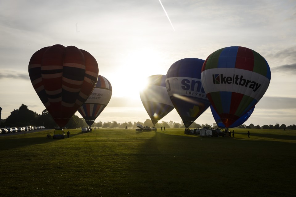 The balloons took off from Clifton Downs on the outskirts of the city early this morning 