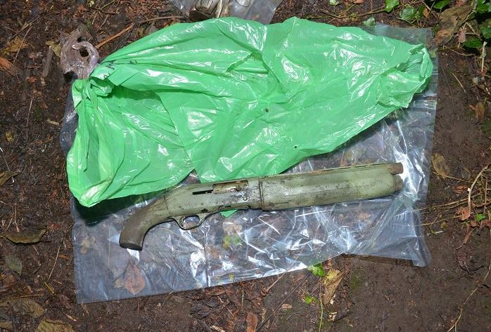 The hide was discovered in a wooded area