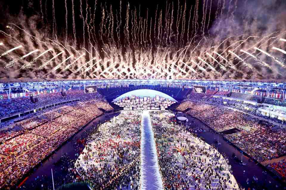 Fireworks lit up the Rio skyline as the 2016 Olympics kicked off in grand style