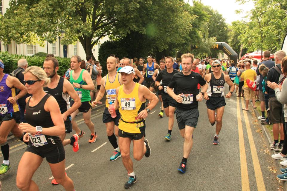 Runners at the Gloucester City Marathon had to put up with sky-high temperatures 