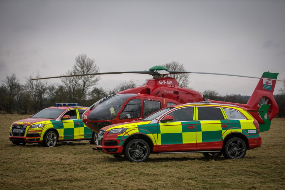 Firefighters, the police and an air ambulance rushed to the scene