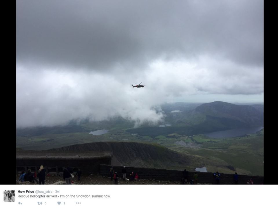 Helicopter crash in Wales