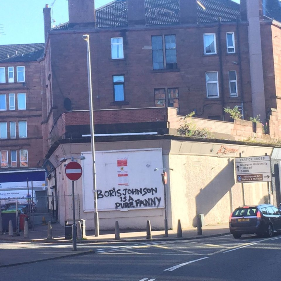Boris Johnson graffiti