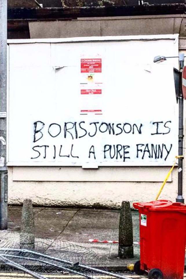Boris Johnson graffiti