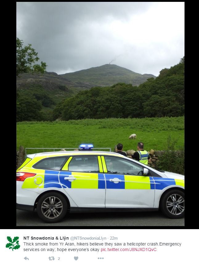 Helicopter crash Snowdon