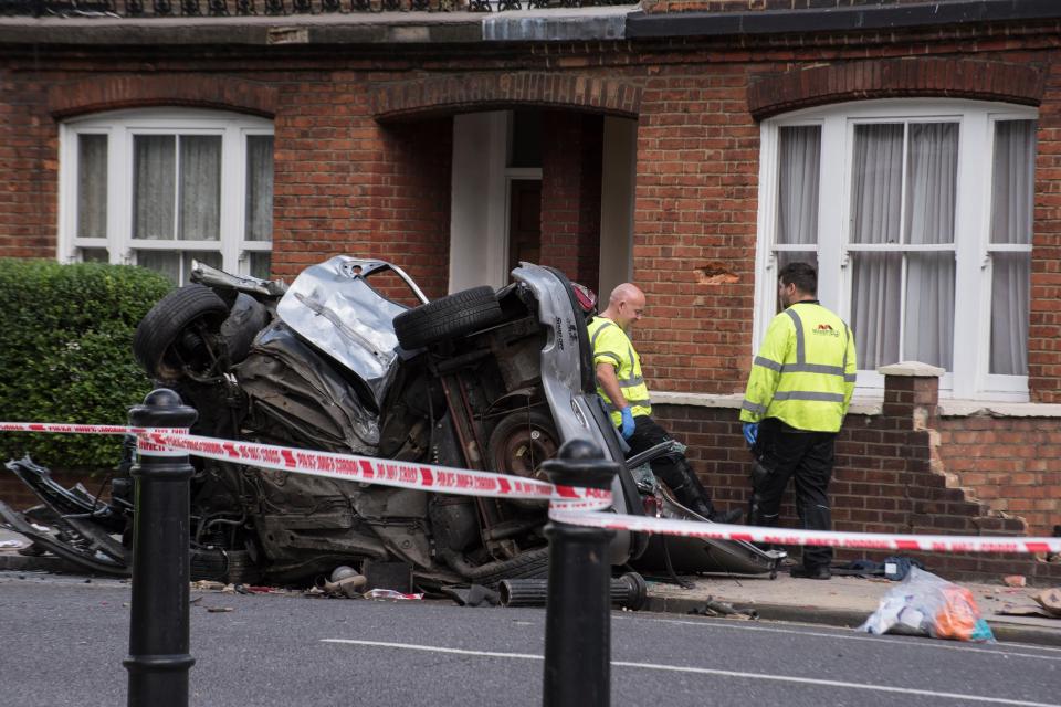 The male driver of the car is in a critical condition in hospital