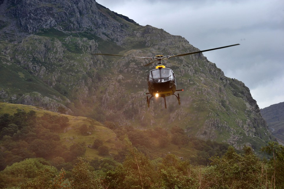 It flew towards the scene of the crash