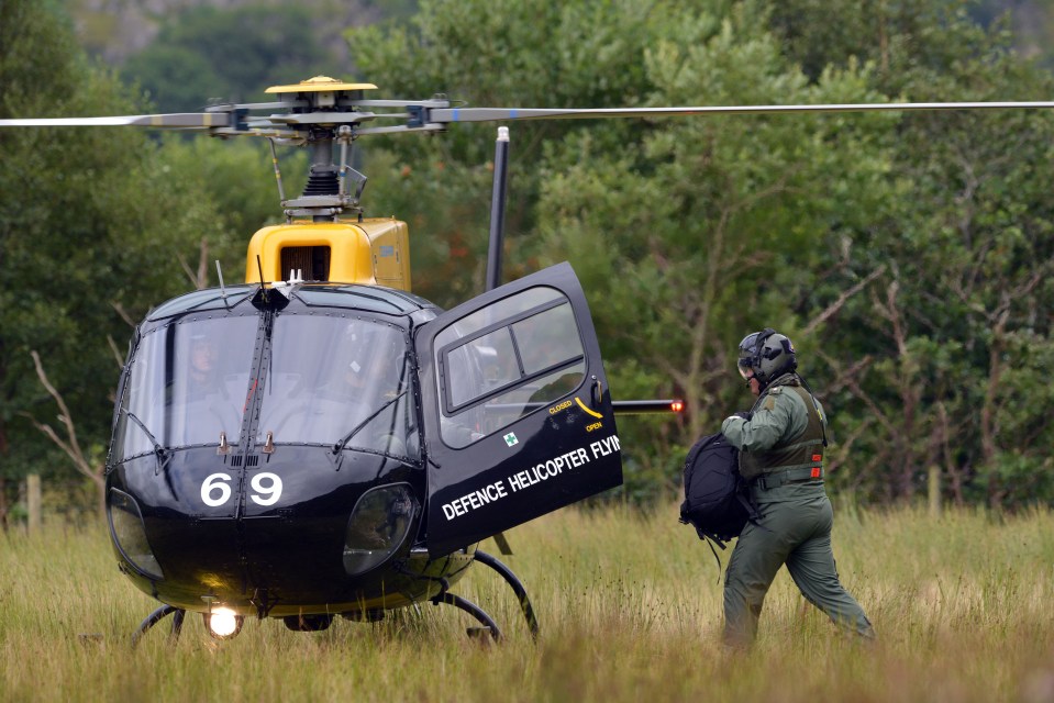 The six people involved were later helicoptered to safety