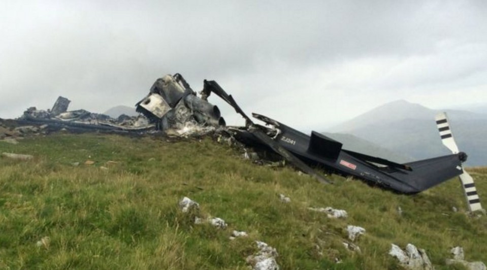 The wreckage left behind after the explosion
