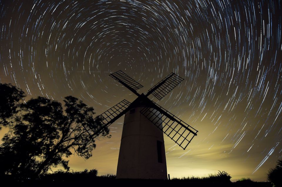 The annual event started on July 17 but reached its peak last night as seen here over a windmill in Somerset 
