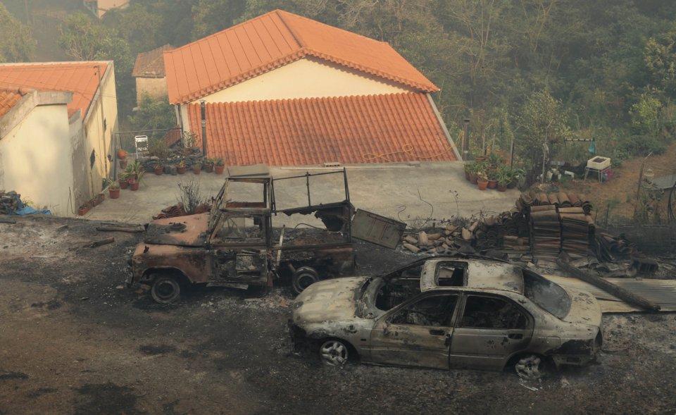 Vehicles, homes and businesses were all destroyed by the blazes across Madeira 