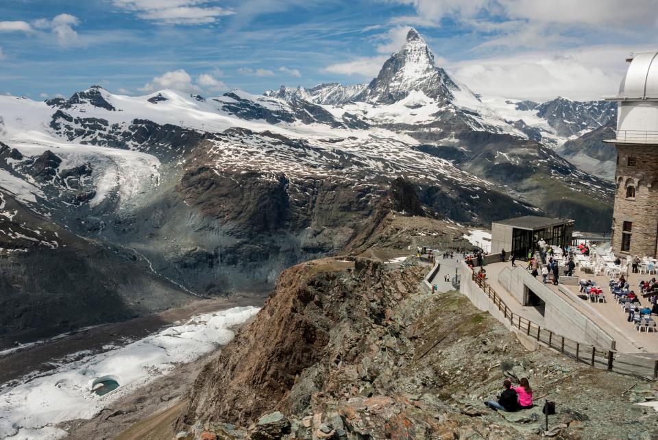 Gornegrat and Matterhorn in the Swiss Alps 