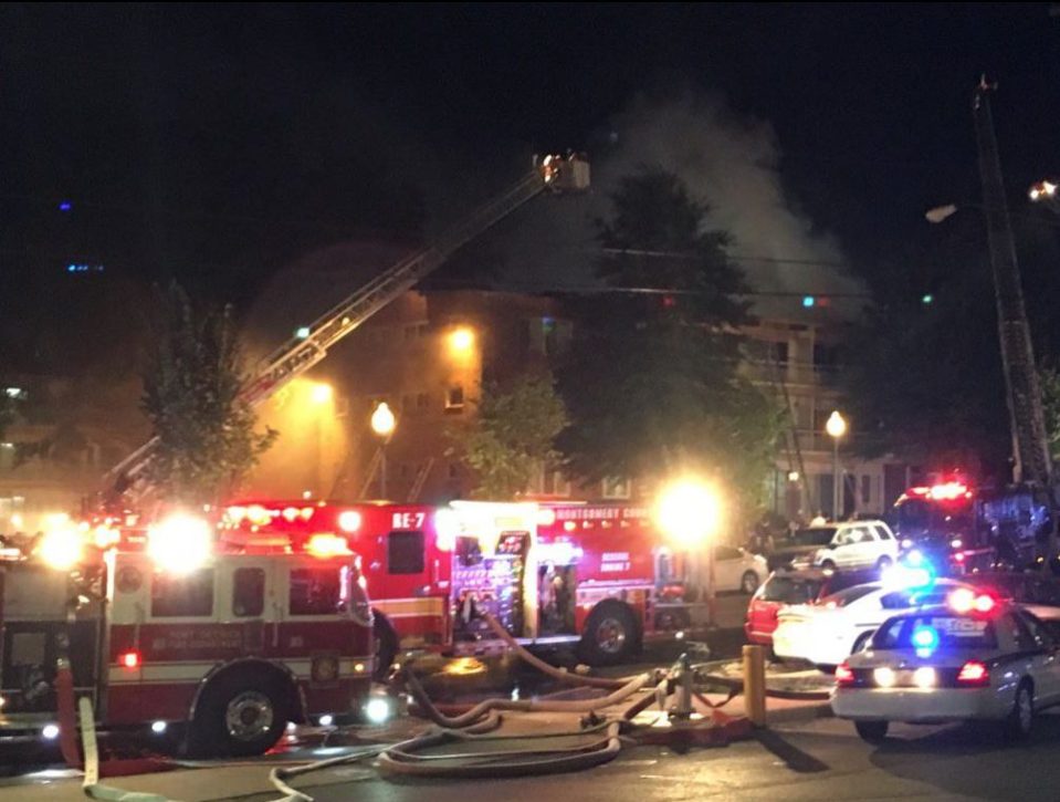 More than 150 firefighters raced to the scene, two of whom were injured as they fought to free some of those trapped on the fourth floor 