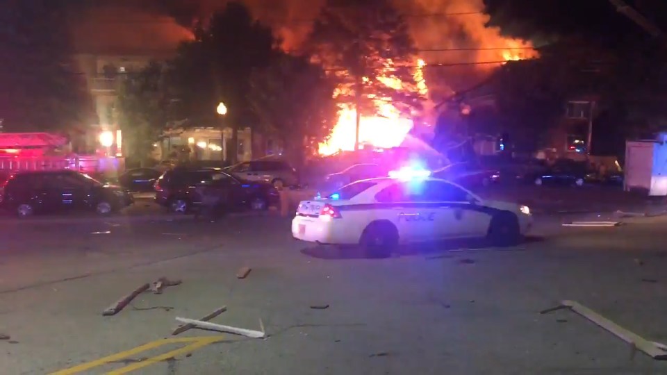 The intensity of the blaze trapped some residents on the fourth floor of the apartment block