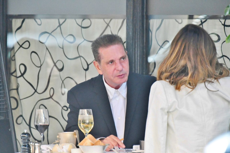 The businessman was joined by Trinny Woodall at Scott's in Mayfair 