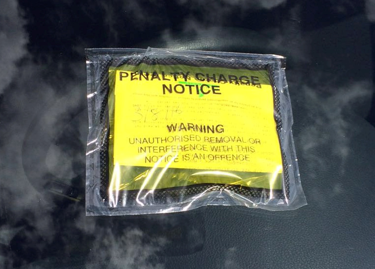But when she returned this penalty notice had been slapped on her dashboard