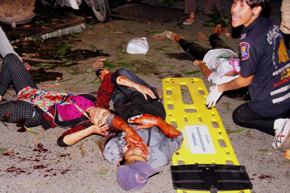 The town of Patong on Phuket was hit by explosions in the early hours of this morning